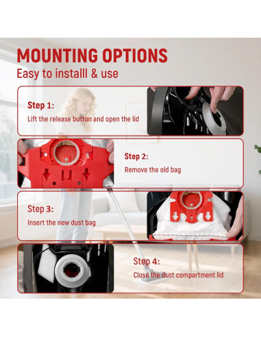 Bolsas de Polvo Reemplazo Miele FJM 9 Unidades + 6 Filtros