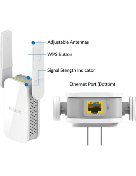 Extensor de Rango WiFi D-Link DAP-1530, AC750, 121 m