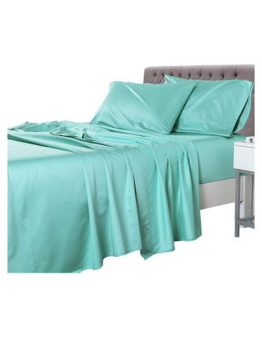 Conjunto de Sábanas Individual Rayón de Bambú CoolPlus Royal Tradition Aqua 450TC