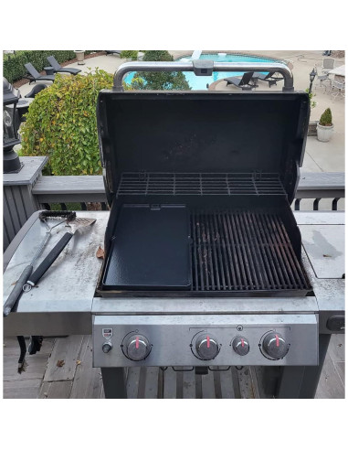 Placa de Hierro Fundido Reversible PETKAO 7404 para Parrilla Weber