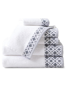 Juego de Toallas de Algodón Turco Market & Place 6 Piezas 550 GSM