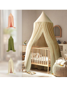 Dosel de Cama de Algodón Vhaso Beige 250 cm para Niños 2