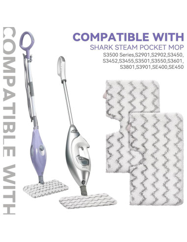 Paños de Microfibra Sgizoku para Mopas Shark Steam Pocket - 12 Unidades