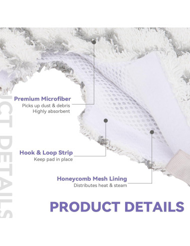 Paños de Microfibra Sgizoku para Mopas Shark Steam Pocket - 12 Unidades