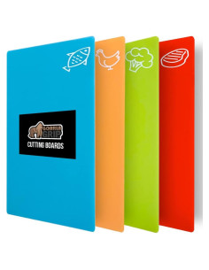Juego de Tablas de Cortar Flexibles Gorilla Grip - 4 Piezas