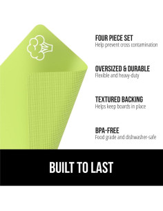 Juego de Tablas de Cortar Flexibles Gorilla Grip - 4 Piezas 2