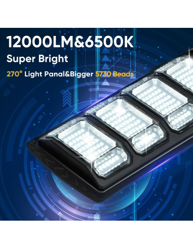 Paquete de 2 luces solares MoMyofdy 12000LM IP66 con control remoto