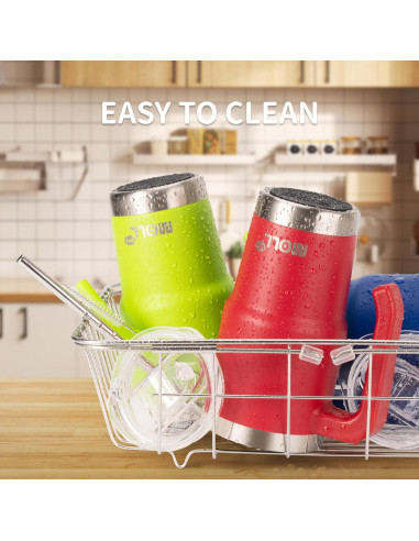 Vaso Reutilizable Mollcity 16 oz Acero Inoxidable Verde Manzana