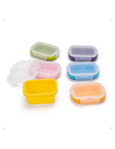 Contenedores de Almacenamiento de Silicona Annaklin 200ml - Set de 6