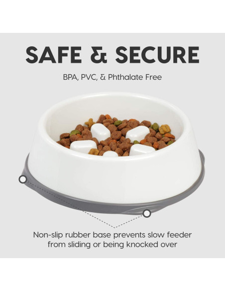 Tazón Antiahogo IRIS USA 2 Tazas Beige/Negro para Perros