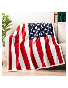 Manta Pavilia Americana 127x152 cm Microfibra Sherpa