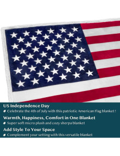 Manta Pavilia Americana 127x152 cm Microfibra Sherpa 2