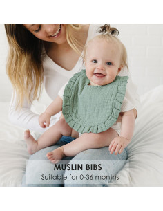 Set de 8 Baberos de Muselina MairMore para Bebés Unisex 2