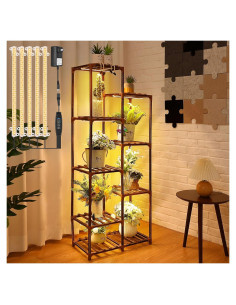 Soporte para Plantas Feekoon 9 Niveles con Luz LED Crecimiento