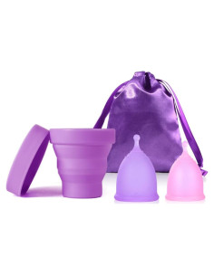 Copas Menstruales Ginalaia Reutilizables Silicona Grado Médico - Grande y Pequeño