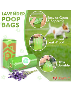 Bolsas para Excremento de Perro Hearthly 360 Unidades Aroma Lavanda 2