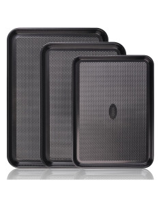 Juego de 3 bandejas para hornear Baker's Secret, acero 0.6mm