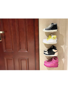 Estante Flotante para Zapatos IEEK 8 Piezas Acrílico Transparente 2