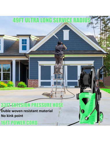 Limpiador a Presión Imdot 2025 5000 PSI 10.6 L/min Verde Claro