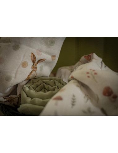 Mantas de Muselina Kiddolove - 3 Piezas 119.38cm - Suaves y Transpirables