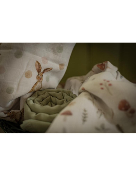 Mantas de Muselina Kiddolove - 3 Piezas 119.38cm - Suaves y Transpirables