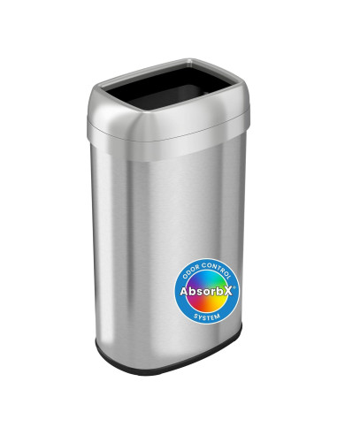 Bote de Basura Abierto iTouchless 61L Acero Inoxidable