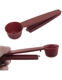 4 Cucharas de Plástico 2 en 1 con Clip de Sellado 10g 2