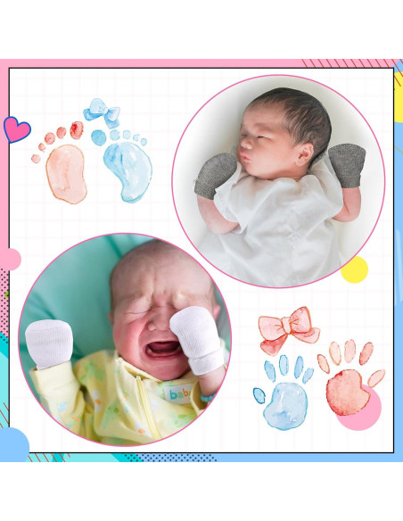 12 Pares de Mitones para Bebés Prematuros Eurzom Algodón