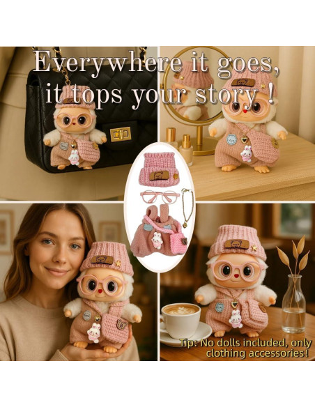 Conjunto Sweetheart Rosa para Muñeca de 17cm - 6 Piezas