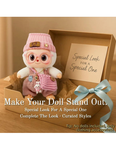 Conjunto Sweetheart Rosa para Muñeca de 17cm - 6 Piezas