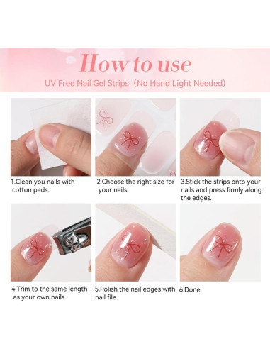 Calcomanías de Uñas de Gel Primavera NEWSPIED 20 Pcs Floral