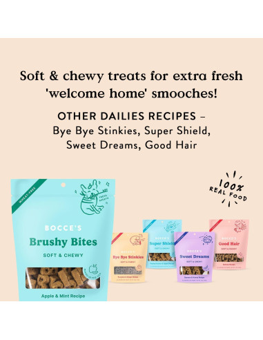 Golosinas para Perros Bocce's Bakery Brushy Bites 170g