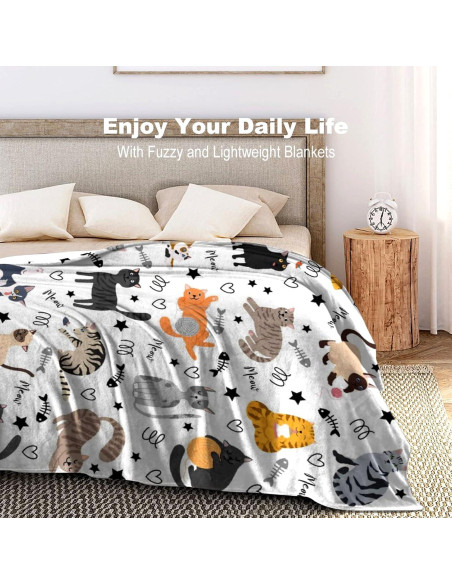 Manta de Franela para Niños Probiotics 127x102 cm Gato