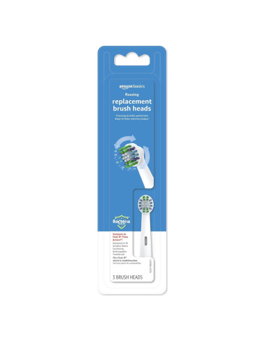 Cabezas de cepillo de repuesto Oral-B Amazon Basics, 3 unidades