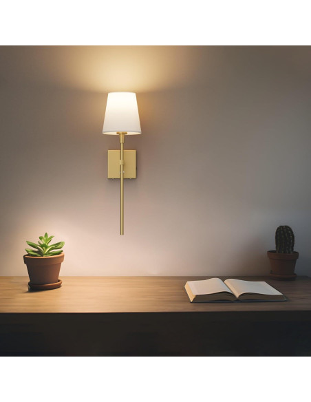 Juego de 2 apliques de pared Irotine dorados recargables