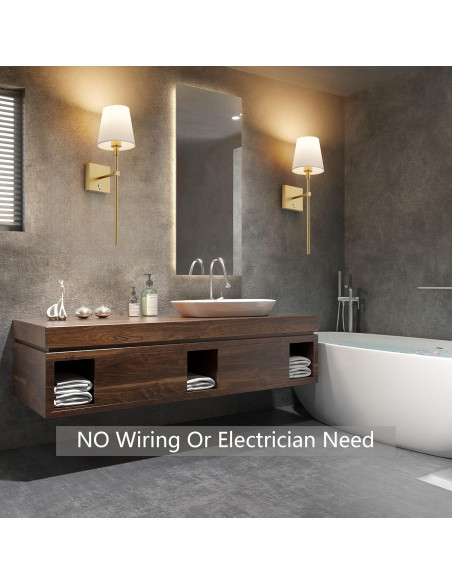 Juego de 2 apliques de pared Irotine dorados recargables