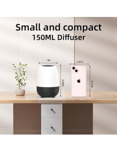 Difusor de Aceite Esencial SPLITSKY 150ML Recargable Negro 2