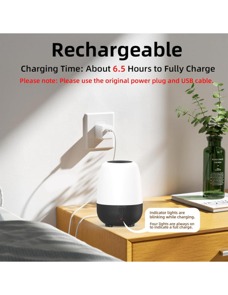 Difusor de Aceite Esencial SPLITSKY 150ML Recargable Negro