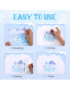 Vinilo de Transferencia de Calor Tintnut Copo de Nieve 10 Hojas 30.48x25.4cm 2
