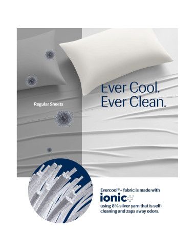 Conjunto de Sábanas REST Evercool Individual Blanco 3 Piezas