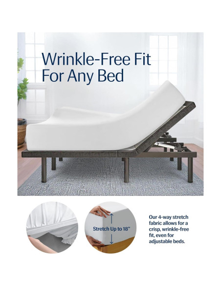 Conjunto de Sábanas REST Evercool Individual Blanco 3 Piezas