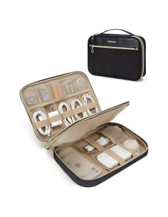 Estuche Organizador Electrónico BAGSMART Doble Capa Negro 27x19cm