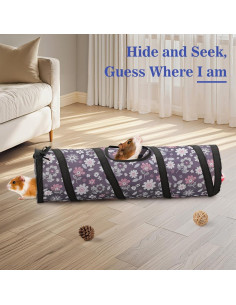 Túnel Recto para Mascotas Pequeñas Pawaboo 60cm con Campana 2