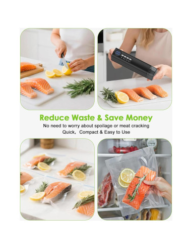 Sellador de Vacío Inalámbrico HUIJUTCHEN 3 en 1 Negro