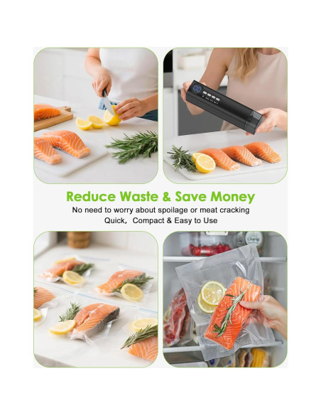 Sellador de Vacío Inalámbrico HUIJUTCHEN 3 en 1 Negro