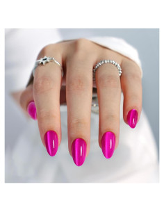 Uñas Postizas de Ojo de Gato Rosa Fucsia GJZEZ 32 Piezas