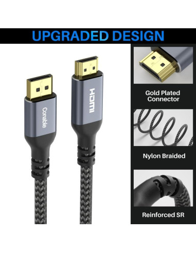 Cable DisplayPort a HDMI 4K Conable 1.22M Alta Velocidad