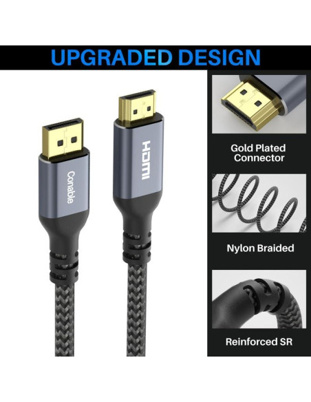 Cable DisplayPort a HDMI 4K Conable 1.22M Alta Velocidad