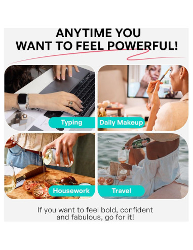 Uñas Postizas de Ojo de Gato Rosa Fucsia GJZEZ 32 Piezas