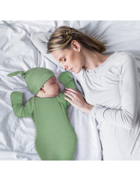 Vestido Anudado para Bebé Mikccer 0-6 Meses Beige Suave